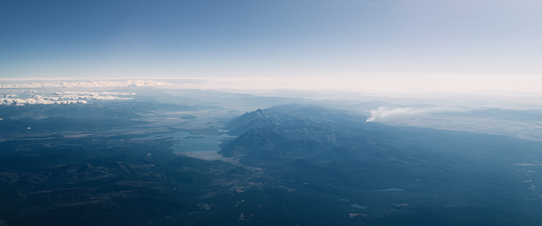 Wildfire behind the Tetons
