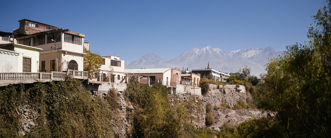 Looking over the Rio Chili towards Chachani