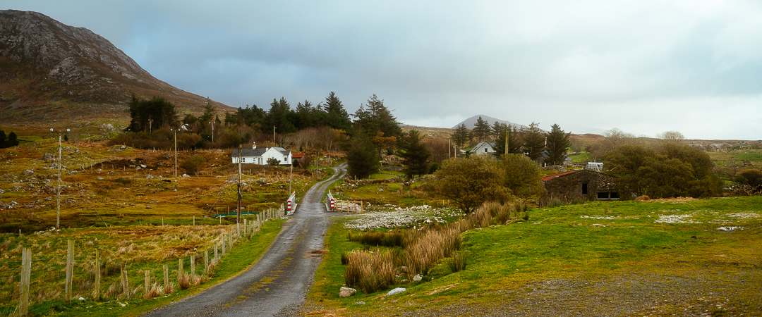 Village at the foot of the hills