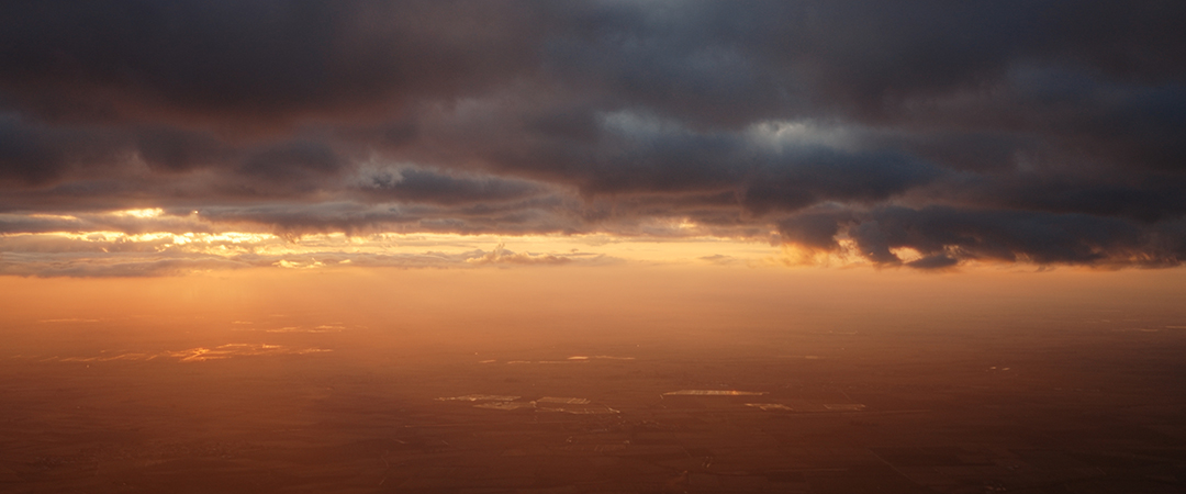 Sunset over the Po Valley