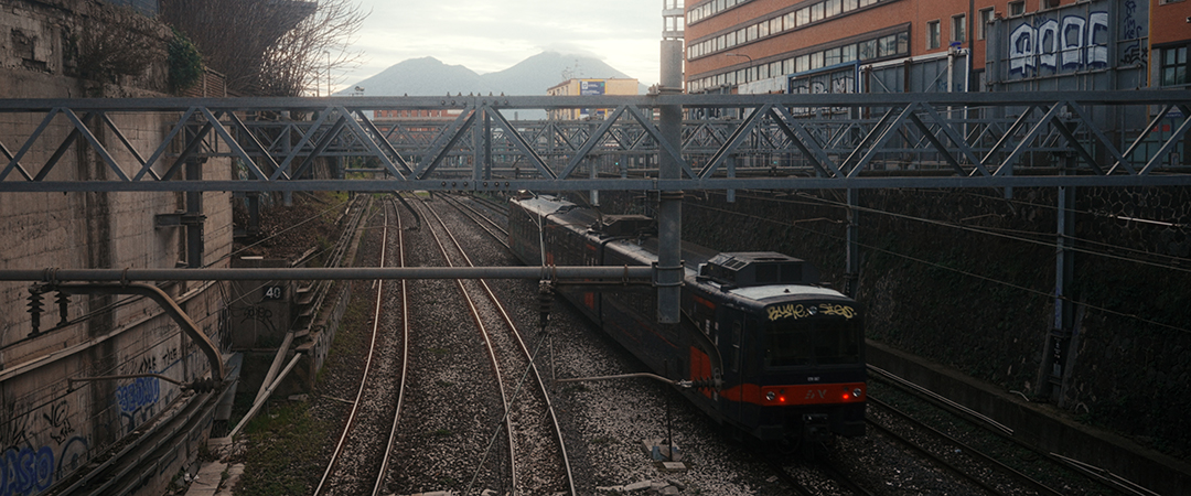 Mt. Vesuvius from the train station