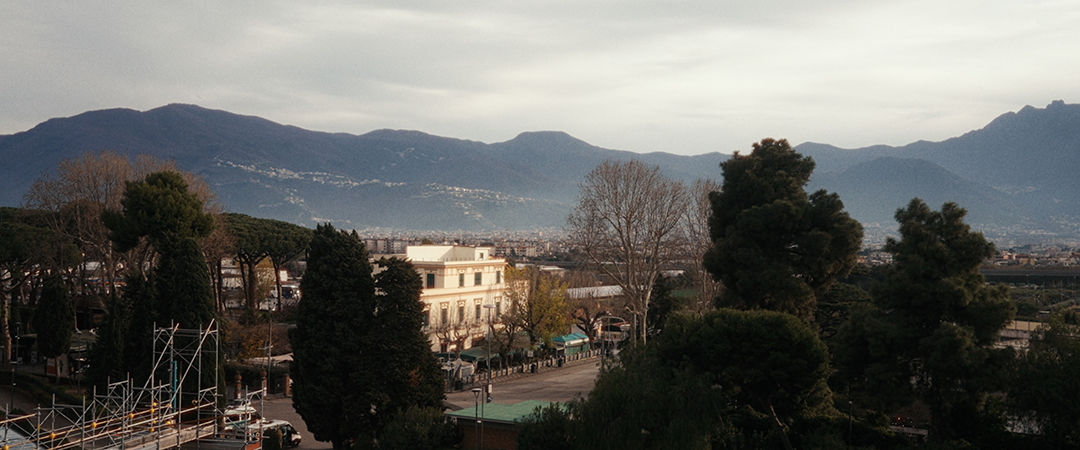 Looking over modern day Pompei