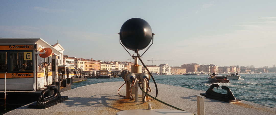 Taking the ferry in Venice